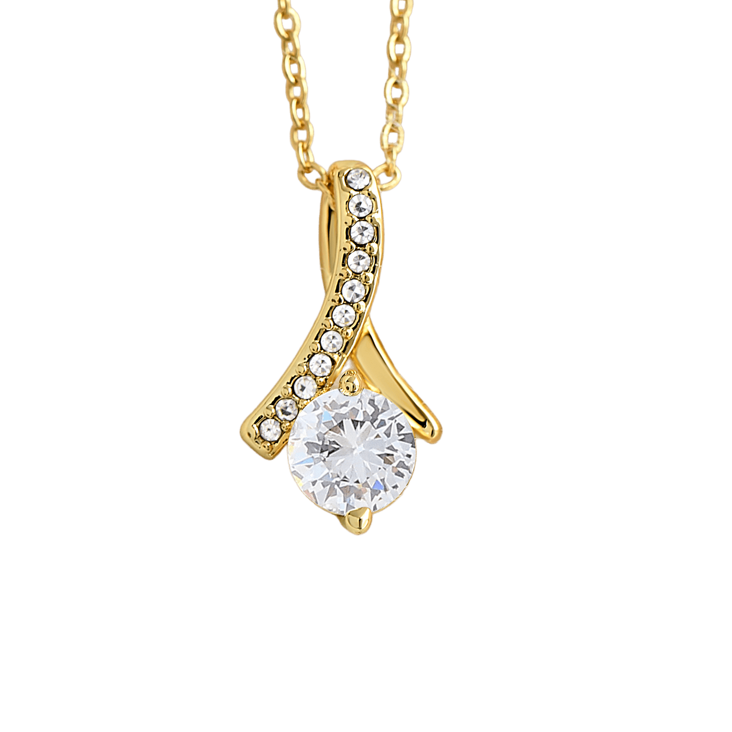 Aliyannah™ Alluring Beauty Necklace - 14k White Gold/18k Yellow Gold Finish