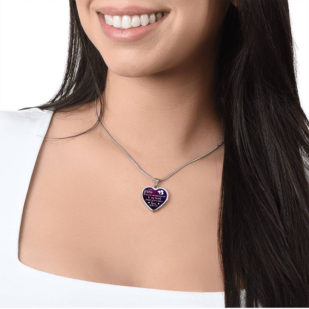 To My Wife, You Bring Joy To My Heart - Personalized Heart Luxury Necklace