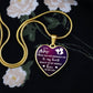 To My Wife, You Bring Joy To My Heart - Personalized Heart Luxury Necklace