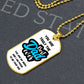 Best Dad Ever, Proud Son's Tribute - Personalized Military Chain