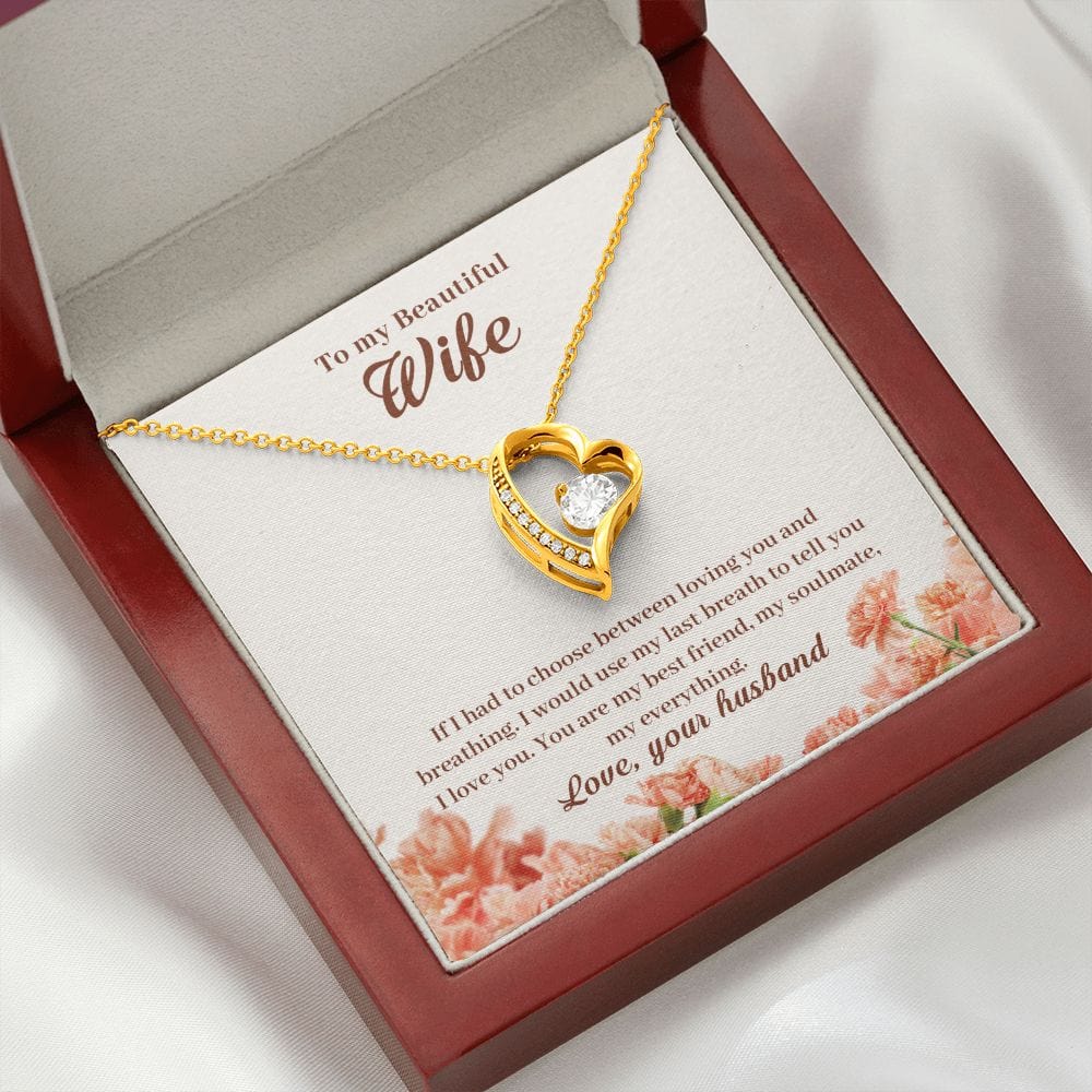 To My Beautiful Wife, You're My Everything - Forever Love Necklace