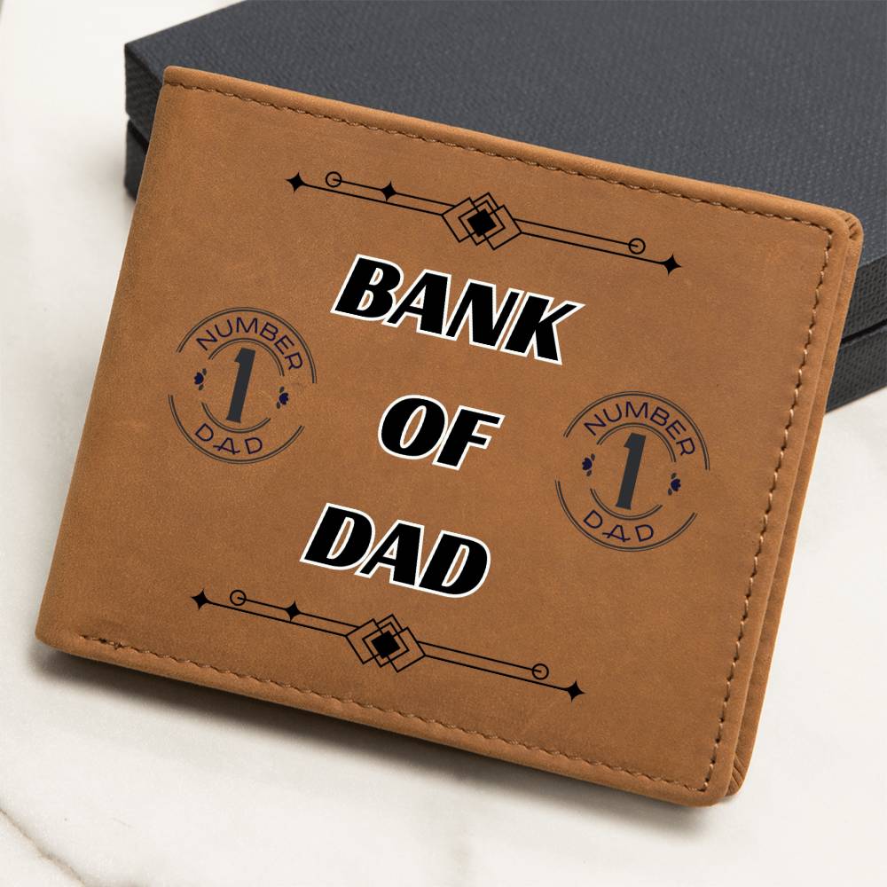 Bank of Dad - Graphic Leather Wallet