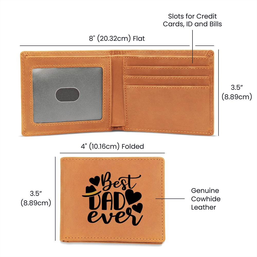 Best Dad Ever! - Graphic Leather Wallet
