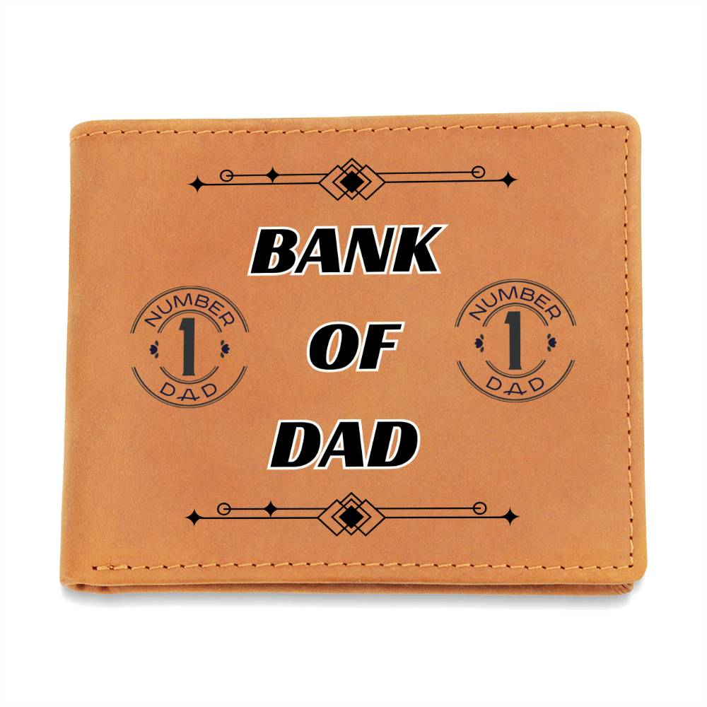 Bank of Dad - Graphic Leather Wallet