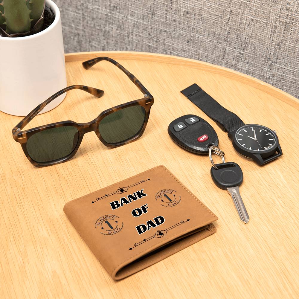 Bank of Dad - Graphic Leather Wallet