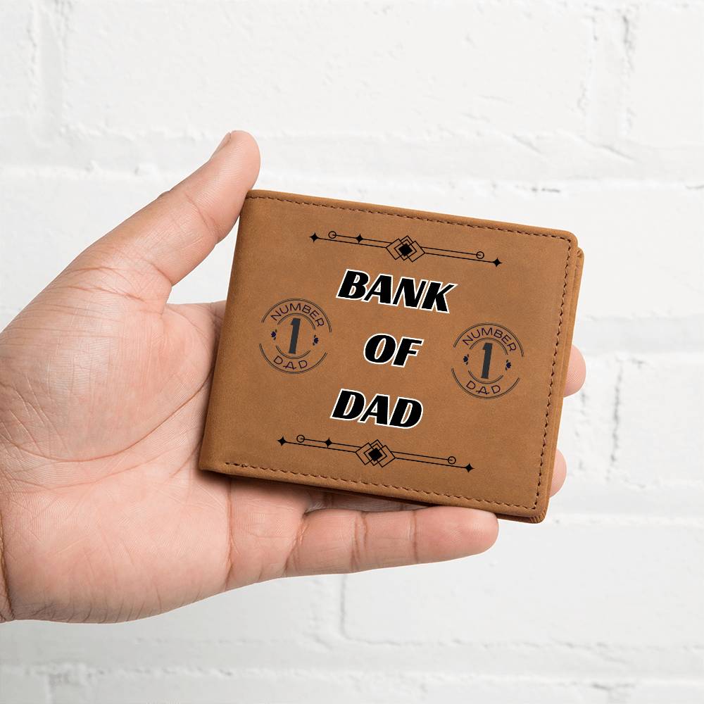 Bank of Dad - Graphic Leather Wallet