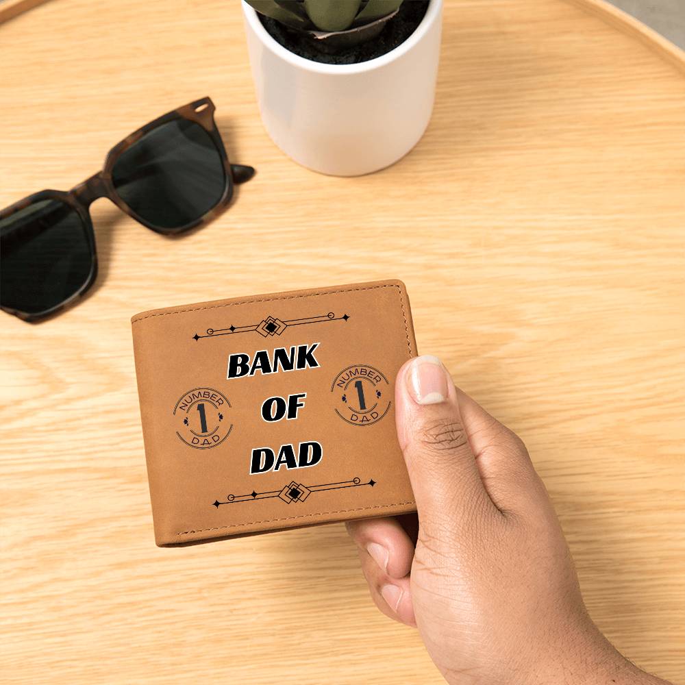 Bank of Dad - Graphic Leather Wallet