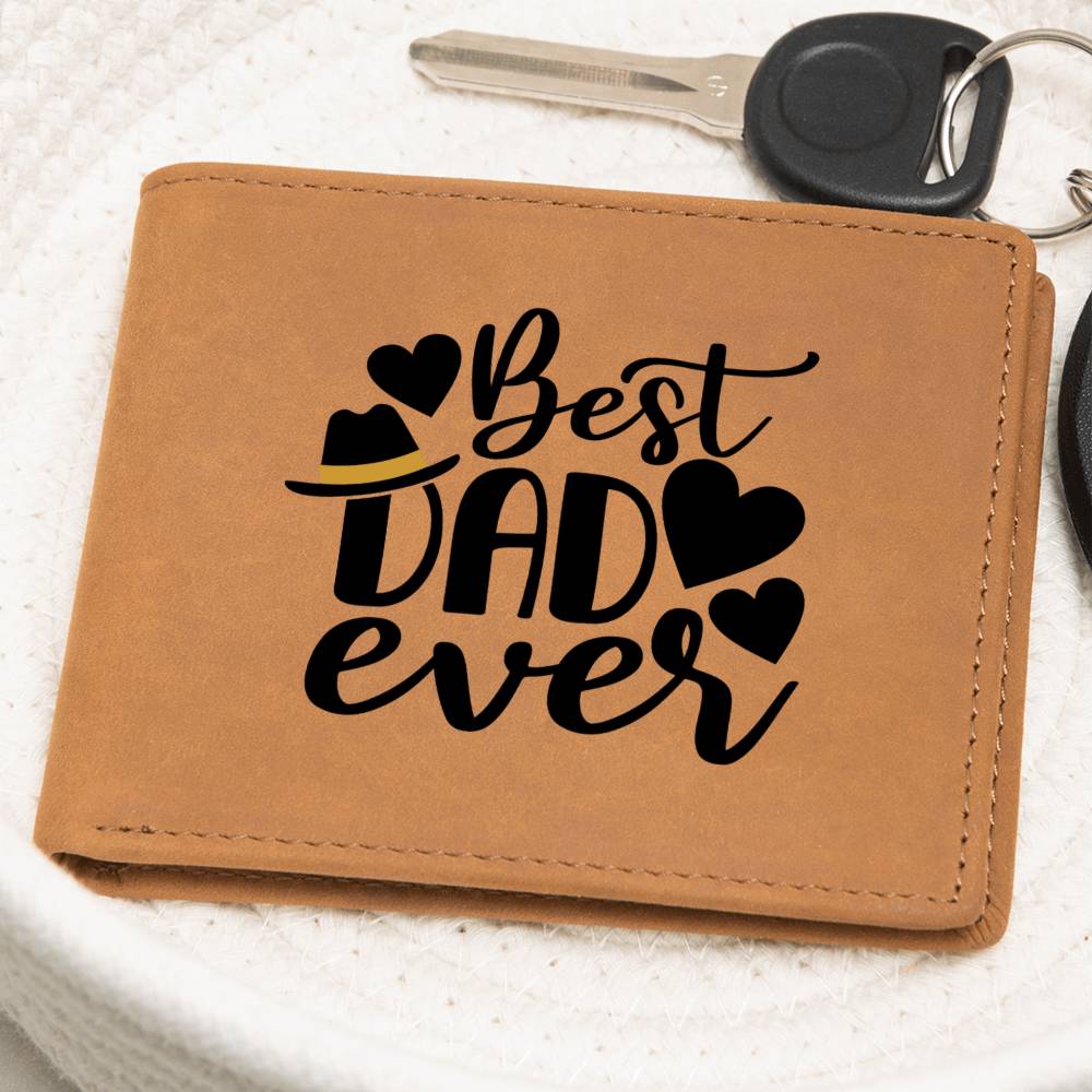 Best Dad Ever! - Graphic Leather Wallet