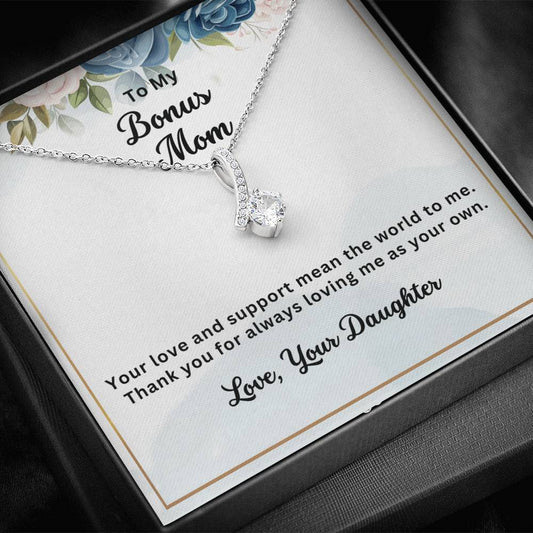 Bonus Mom, Thank You For Loving Me As Your Own - Alluring Beauty Necklace