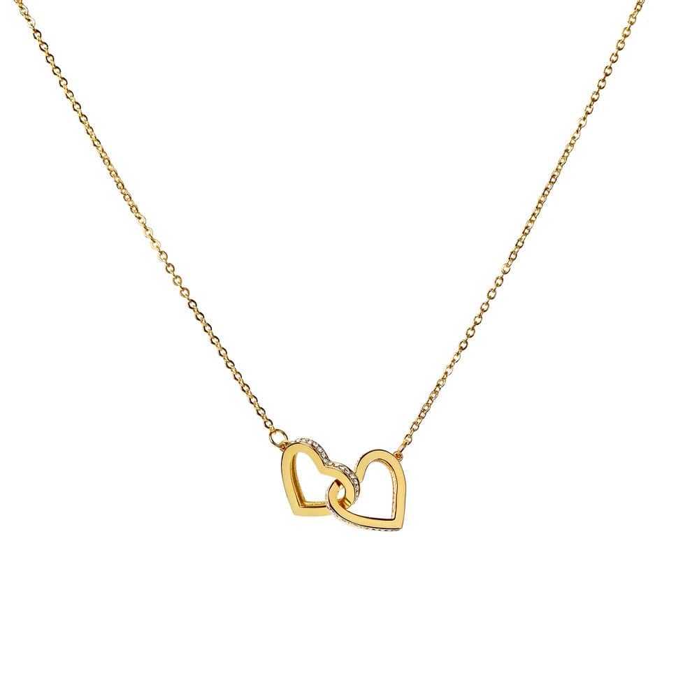 To My Wife, My Heartbeat - Interlocking Hearts Necklace