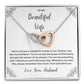 To My Wife, My Heartbeat - Interlocking Hearts Necklace