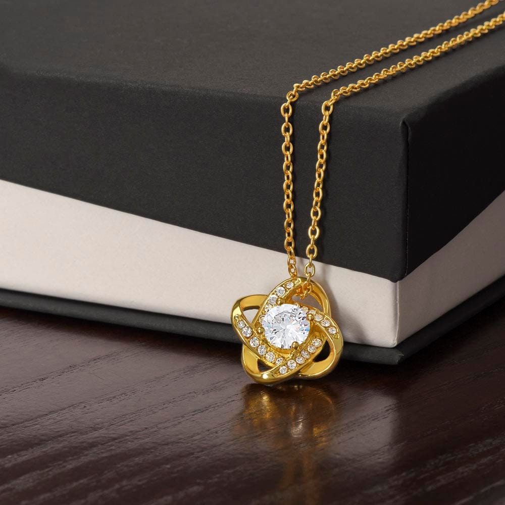 Aliyannah™ Love Knot Necklace - 14k White Gold/18k Yellow Gold Finish