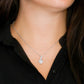 Aliyannah™ Alluring Beauty Necklace - 14k White Gold/18k Yellow Gold Finish