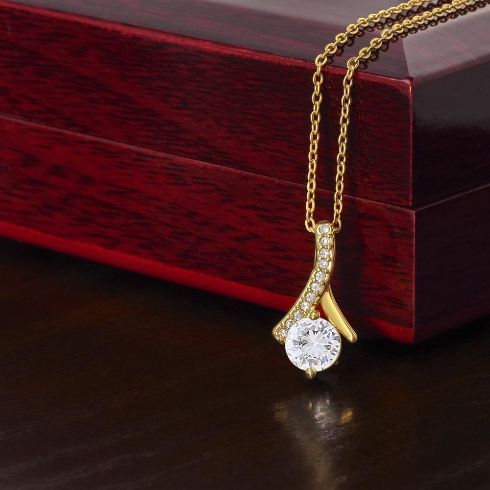 Aliyannah™ Alluring Beauty Necklace - 14k White Gold/18k Yellow Gold Finish