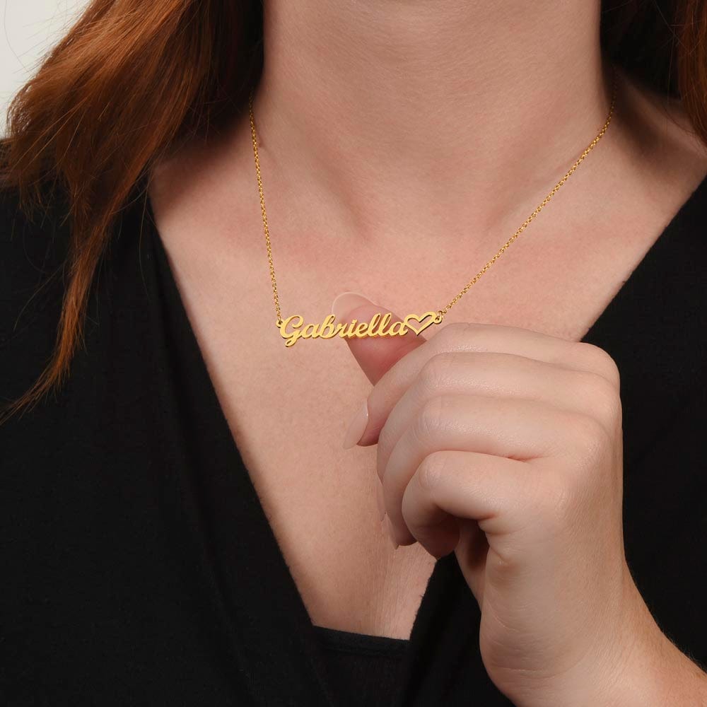 Aliyannah™ Personalised Heart Name Necklace