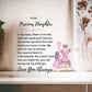 Precious Daughter - Printed Heart Shaped Acrylic Plaque