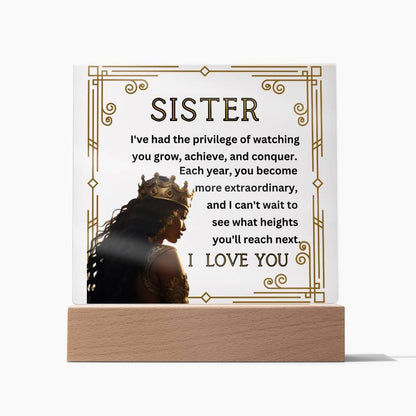 Sister, You Are Extraordinary - Square Acrylic Plaque