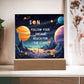 Son, Follow Your Dreams, Reach for the Stars! - Square Acrylic Night Light with LED Base
