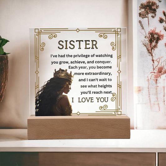 Sister, You Are Extraordinary - Square Acrylic Plaque