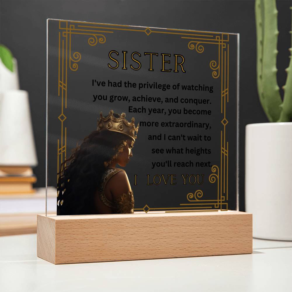 Sister, You Are Extraordinary - Square Acrylic Plaque