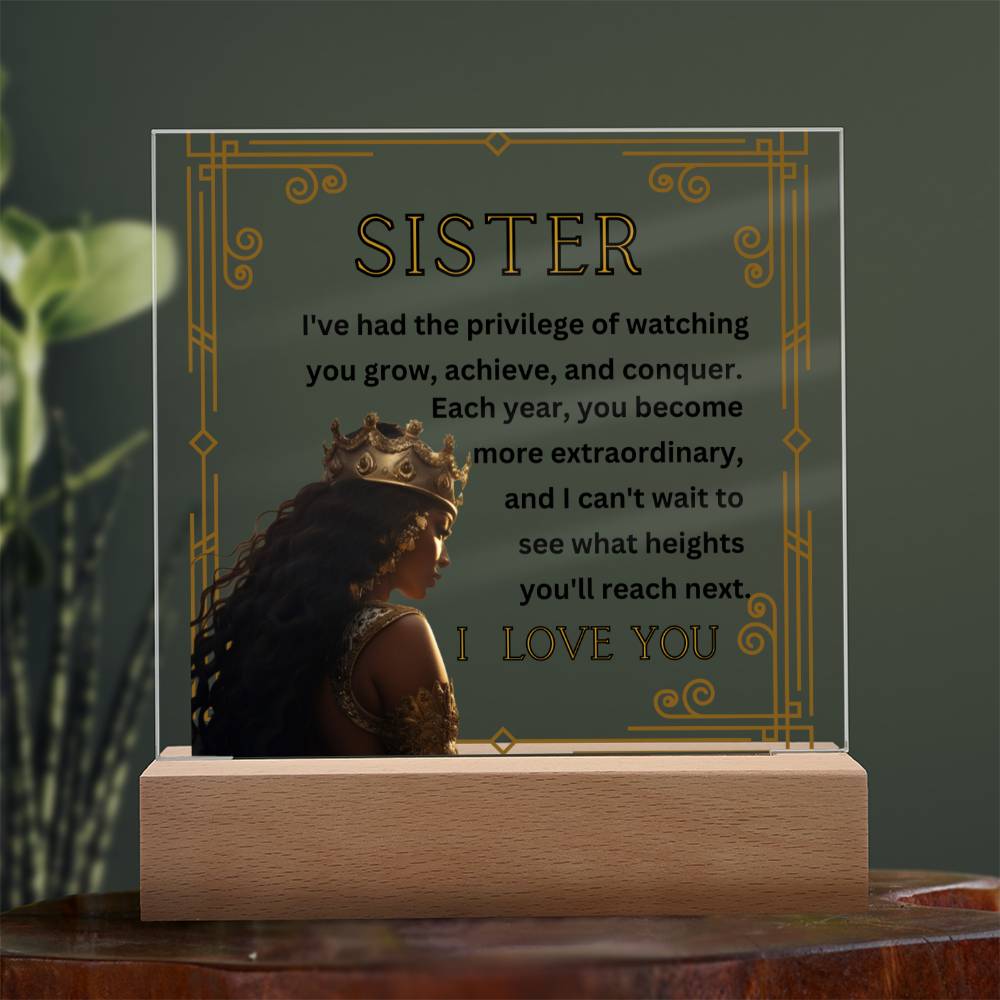 Sister, You Are Extraordinary - Square Acrylic Plaque