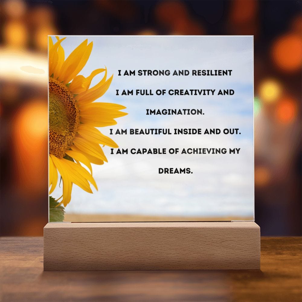 I Am Beautiful Inside and Out - Affirmation Plaque