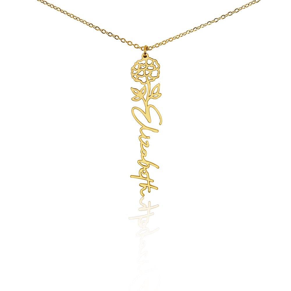 Cherish Every Step - Flower Name Necklace for Girlfriend