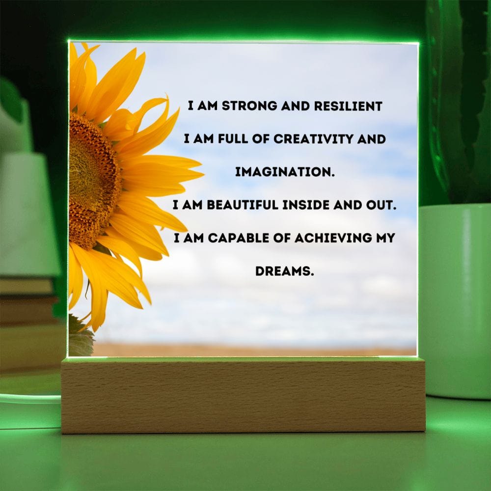 I Am Beautiful Inside and Out - Affirmation Plaque