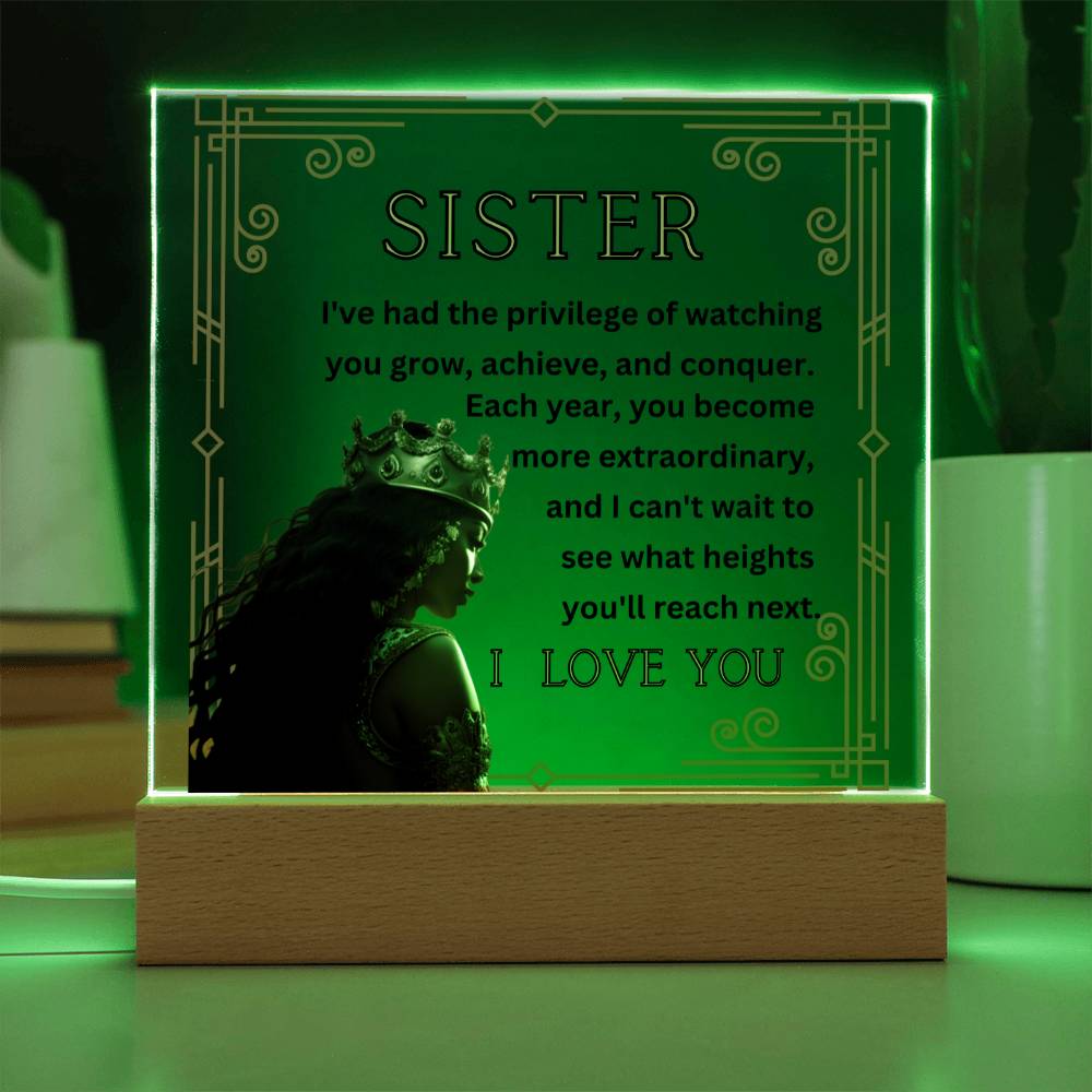 Sister, You Are Extraordinary - Square Acrylic Plaque