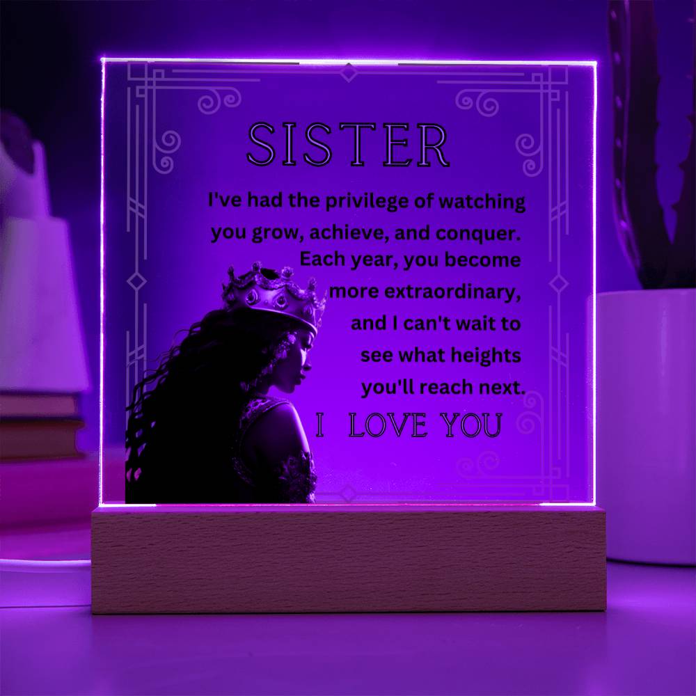 Sister, You Are Extraordinary - Square Acrylic Plaque