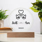 Personalised Lovebirds Acrylic Plaque