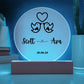 Personalised Lovebirds Acrylic Plaque