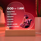 I Am Who God Says I Am - Printed Heart Acrylic Light