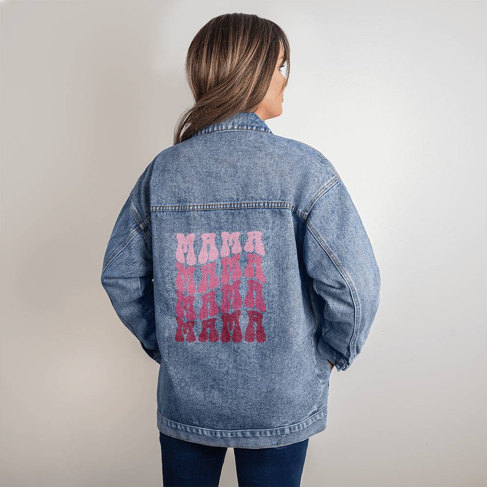 Mama Oversized Women's DTG Denim Jacket