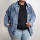 Mama Oversized Women's DTG Denim Jacket