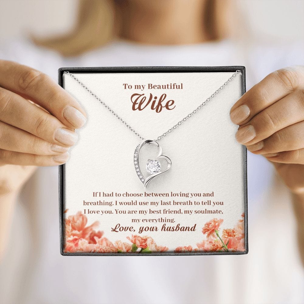 To My Beautiful Wife, You're My Everything - Forever Love Necklace