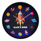 Outer Space - Personalised Wood Frame 10” Clock for Kids