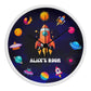 Outer Space - Personalised Wood Frame 10” Clock for Kids