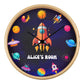 Outer Space - Personalised Wood Frame 10” Clock for Kids