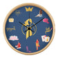 Fashion Girl - Wood Frame 10” Wall Clock