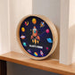 Outer Space - Personalised Wood Frame 10” Clock for Kids