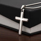 Daughter, You're Never Alone - Stainless Steel Cross Necklace