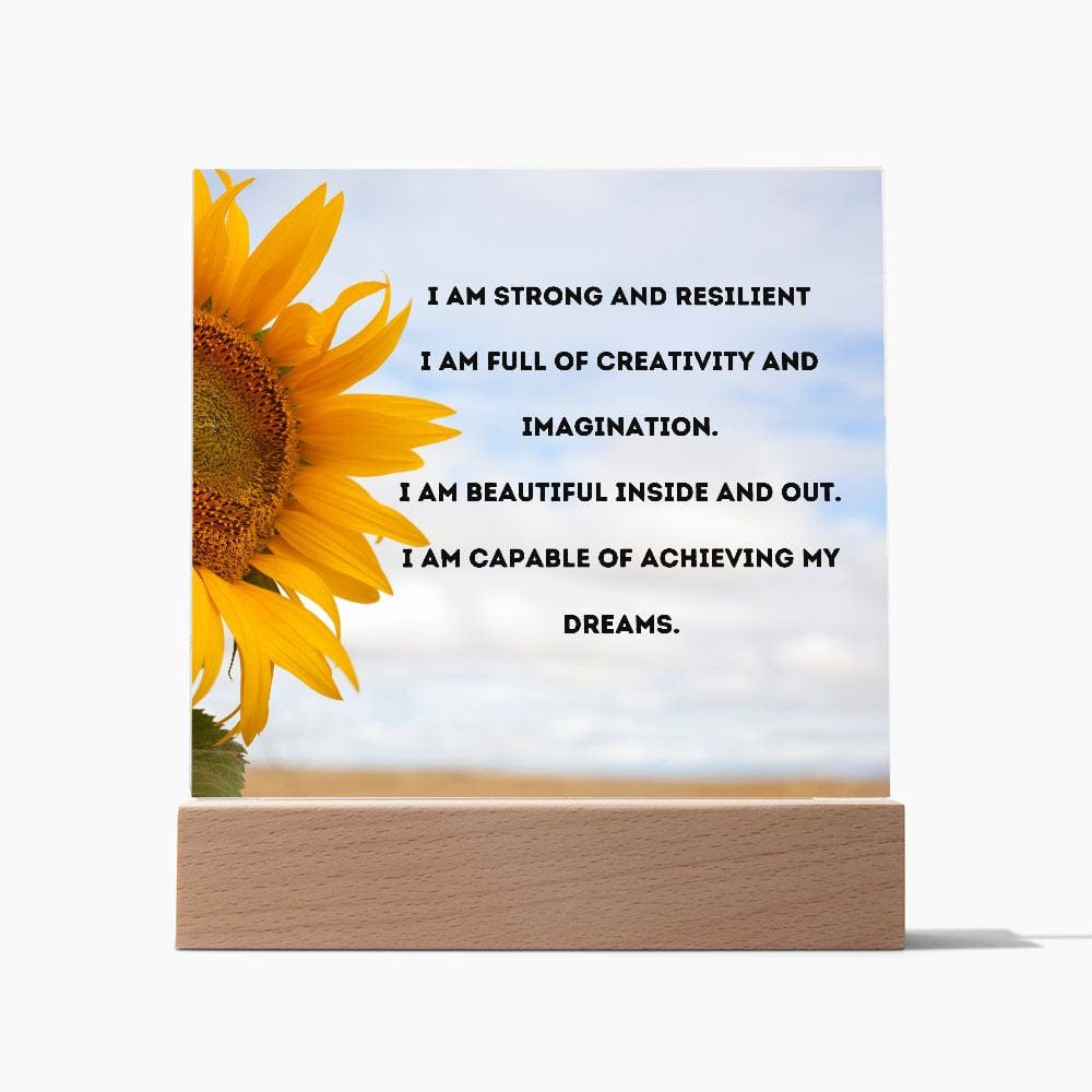 I Am Beautiful Inside and Out - Affirmation Plaque