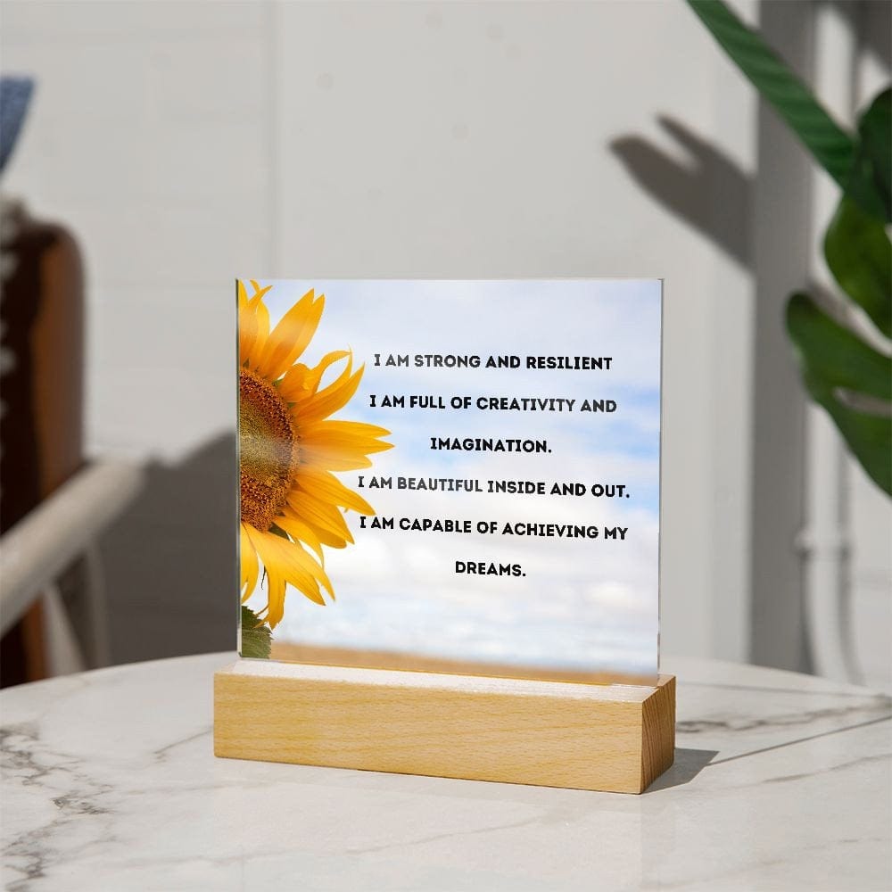 I Am Beautiful Inside and Out - Affirmation Plaque