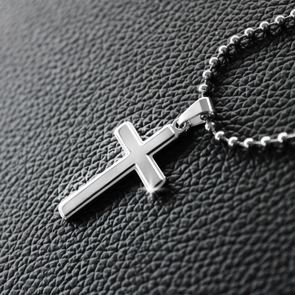 Live By Faith Artisan-Crafted Stainless Cross Necklace