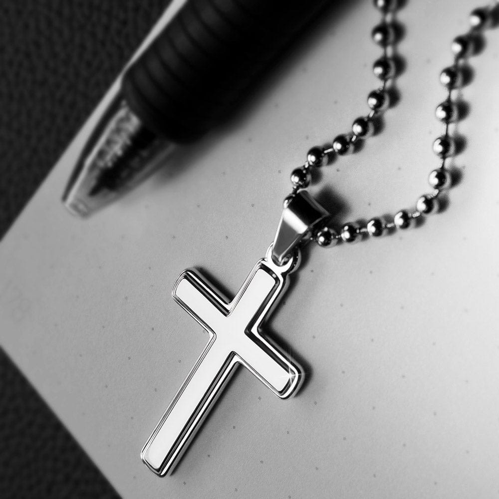 Live By Faith Artisan-Crafted Stainless Cross Necklace