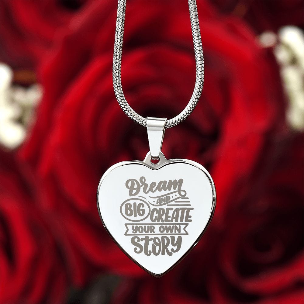 Granddaughter Necklace - Engraved Heart Necklace