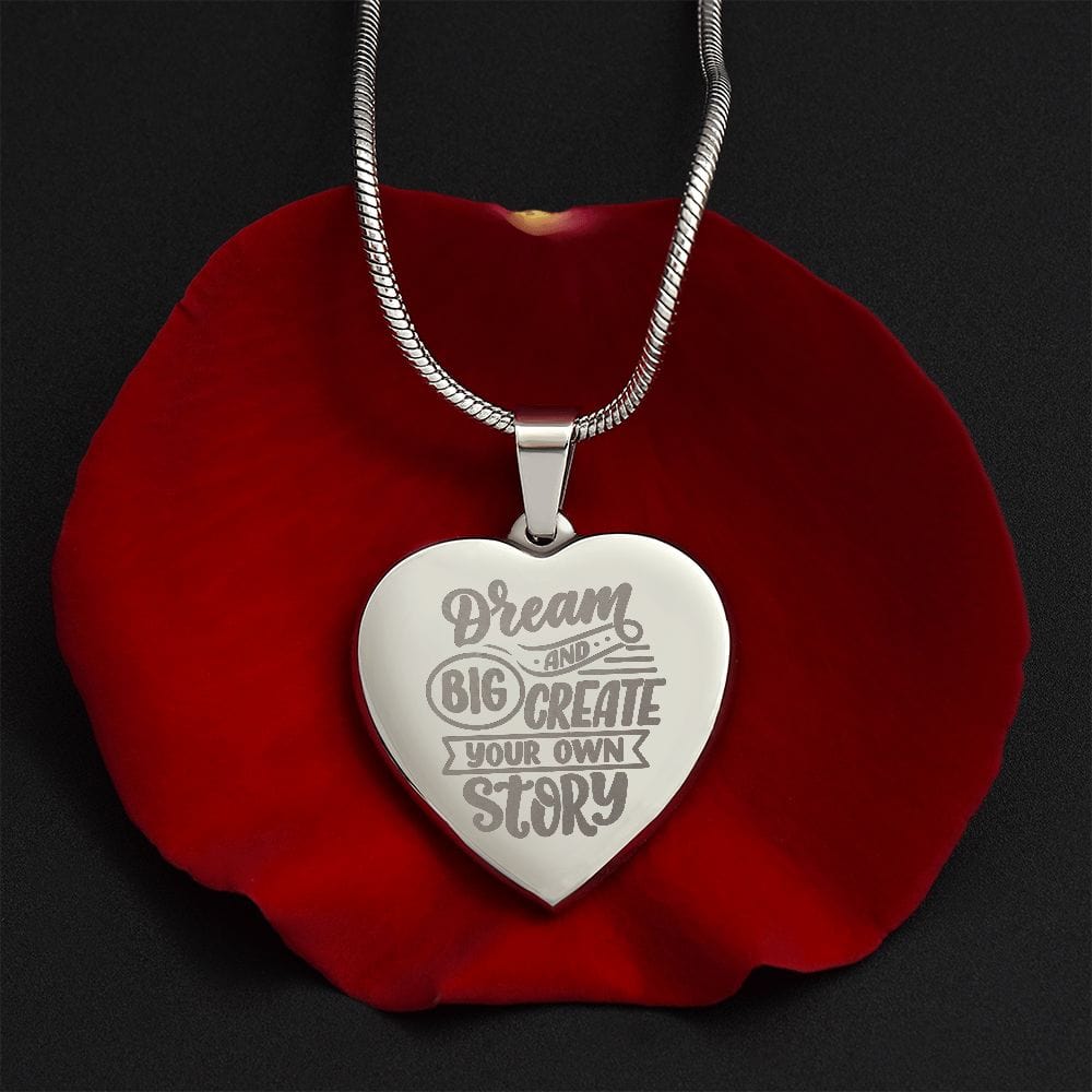 Granddaughter Necklace - Engraved Heart Necklace