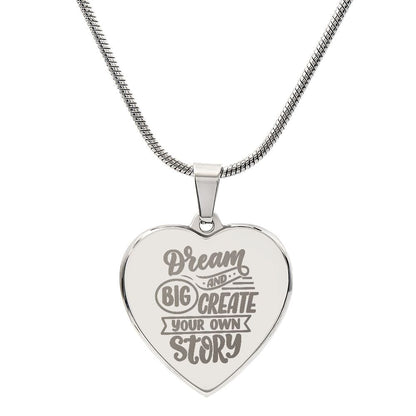 Granddaughter Necklace - Engraved Heart Necklace
