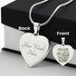 Granddaughter Necklace - Engraved Heart Necklace
